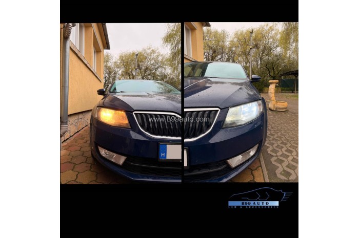 Skoda Octavia 3 LED első szett halogén lámpás modellhez